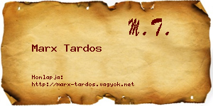 Marx Tardos névjegykártya